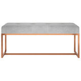 Banc Gris 110x36x45 cm Velours