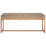 Banc Beige 110x36x45 cm Velours