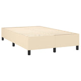 Sommier à lattes de lit avec matelas Crème 120x200 cm Tissu