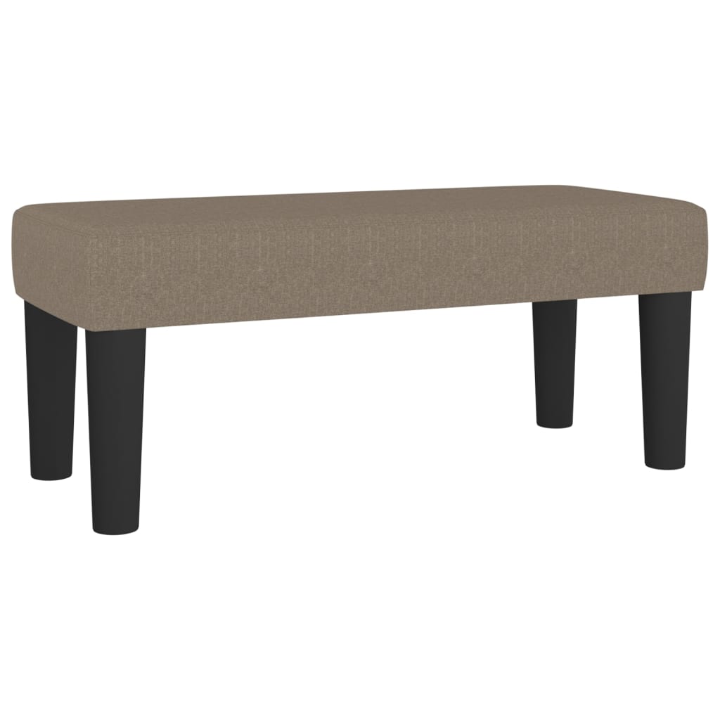 Sommier à lattes de lit avec matelas Taupe 90x200 cm Tissu