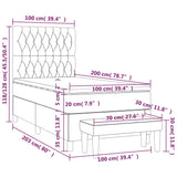 Sommier à lattes de lit avec matelas Gris clair 100x200cm Tissu