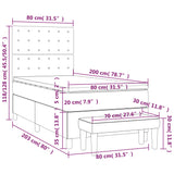 Sommier à lattes de lit avec matelas Gris clair 80x200 cm Tissu