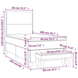 Sommier à lattes de lit avec matelas Gris 80x200 cm Similicuir