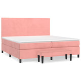 Sommier à lattes de lit avec matelas Rose 200x200 cm Velours