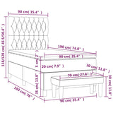 Sommier à lattes de lit avec matelas Rose 90x190 cm Velours