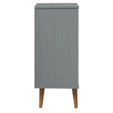 Commode MOLDE Gris 40x35x82 cm Bois de pin massif