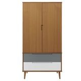 Garde-robe MOLDE Marron 90x55x175 cm Bois massif de pin