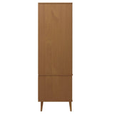 Garde-robe MOLDE Marron 90x55x175 cm Bois massif de pin