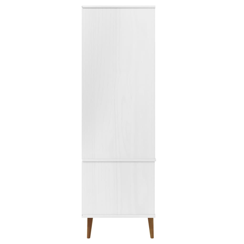 Garde-robe MOLDE Blanc 90x55x175 cm Bois massif de pin