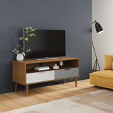 Meuble TV MOLDE Marron 106x40x49 cm Bois de pin massif