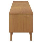 Meuble TV MOLDE Marron 158x40x49 cm Bois de pin massif