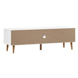 Meuble TV MOLDE Blanc 158x40x49 cm Bois de pin massif