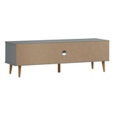 Meuble TV MOLDE Gris 158x40x49 cm Bois de pin massif