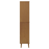 Bibliothèque MOLDE Marron 85x35x170,5 cm Bois massif de pin