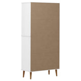 Bibliothèque MOLDE Blanc 85x35x170,5 cm Bois massif de pin