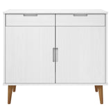 Buffet MOLDE Blanc 90x40x80 cm Bois massif de pin