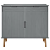 Buffet MOLDE Gris 90x40x80 cm Bois massif de pin