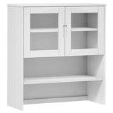 Dessus de buffet MOLDE Blanc 90x35x100 cm Bois massif de pin