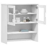 Dessus de buffet MOLDE Blanc 90x35x100 cm Bois massif de pin