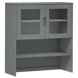 Dessus de buffet MOLDE Gris 90x35x100 cm Bois massif de pin