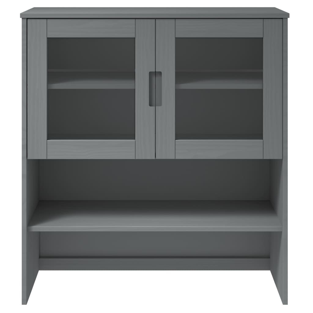 Dessus de buffet MOLDE Gris 90x35x100 cm Bois massif de pin