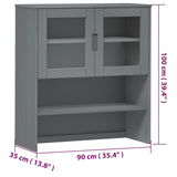 Dessus de buffet MOLDE Gris 90x35x100 cm Bois massif de pin