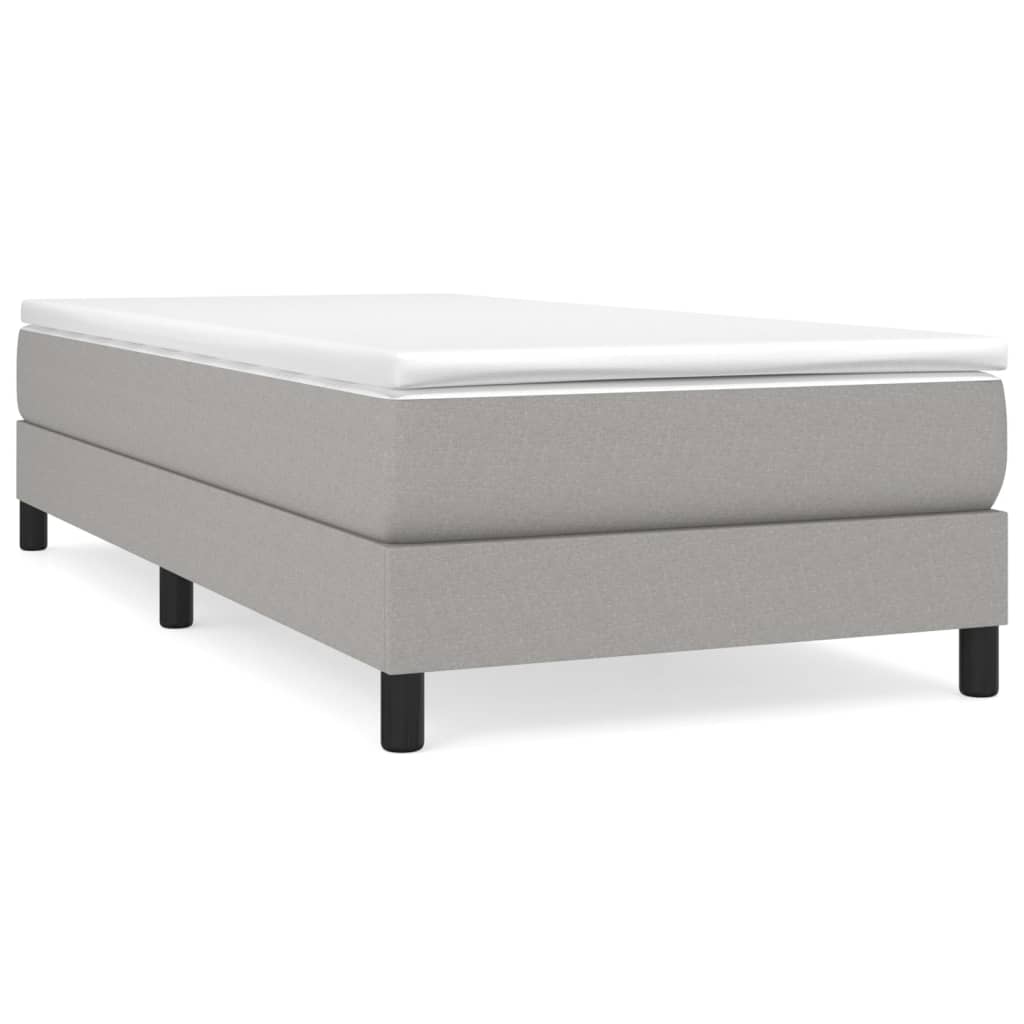 Sommier à lattes de lit avec matelas Gris clair 80x200 cm Tissu