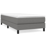 Sommier à lattes de lit avec matelas Gris foncé 80x200 cm Tissu