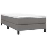 Sommier à lattes de lit avec matelas Gris foncé 80x200 cm Tissu