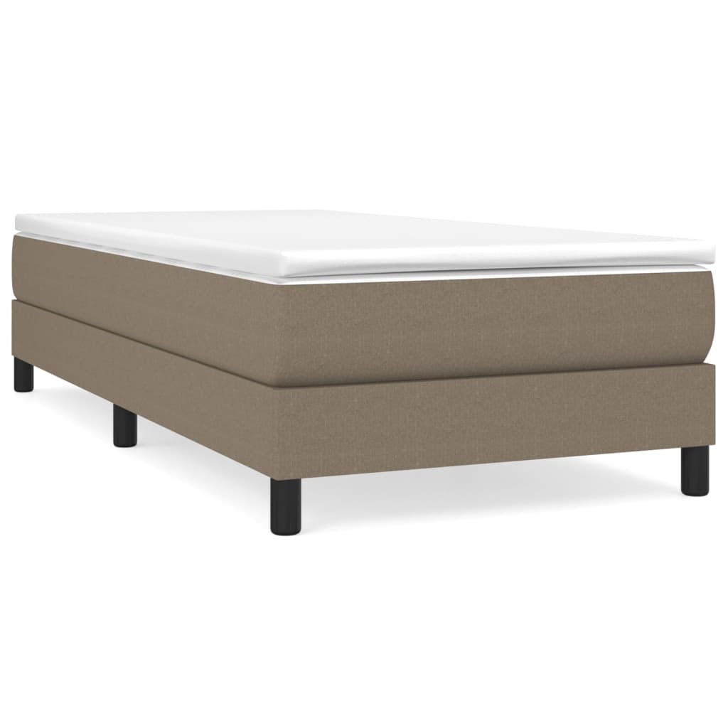 Sommier à lattes de lit avec matelas Taupe 80x200 cm Tissu