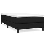 Slatted bed base with mattress Black 90x190 cm Fabric