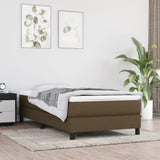 Slatted bed base with mattress Dark brown 90x190 cm