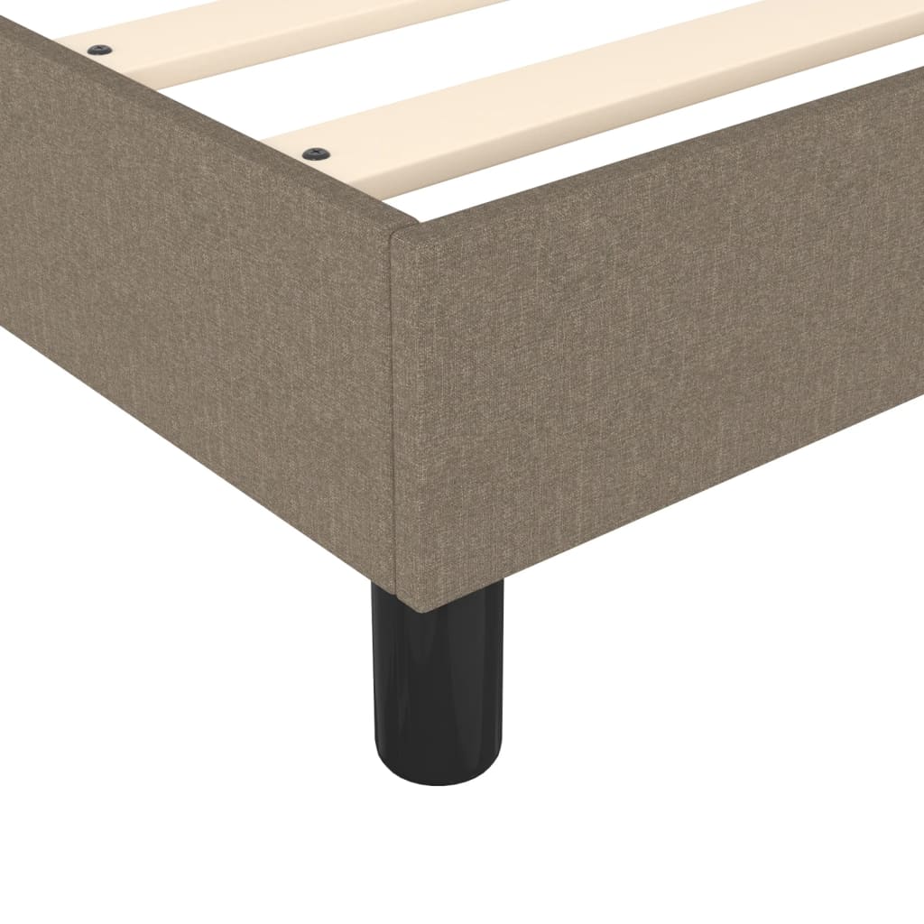 Sommier à lattes de lit avec matelas Taupe 90x190 cm Tissu