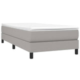 Sommier à lattes de lit avec matelas Gris clair 90x200 cm Tissu