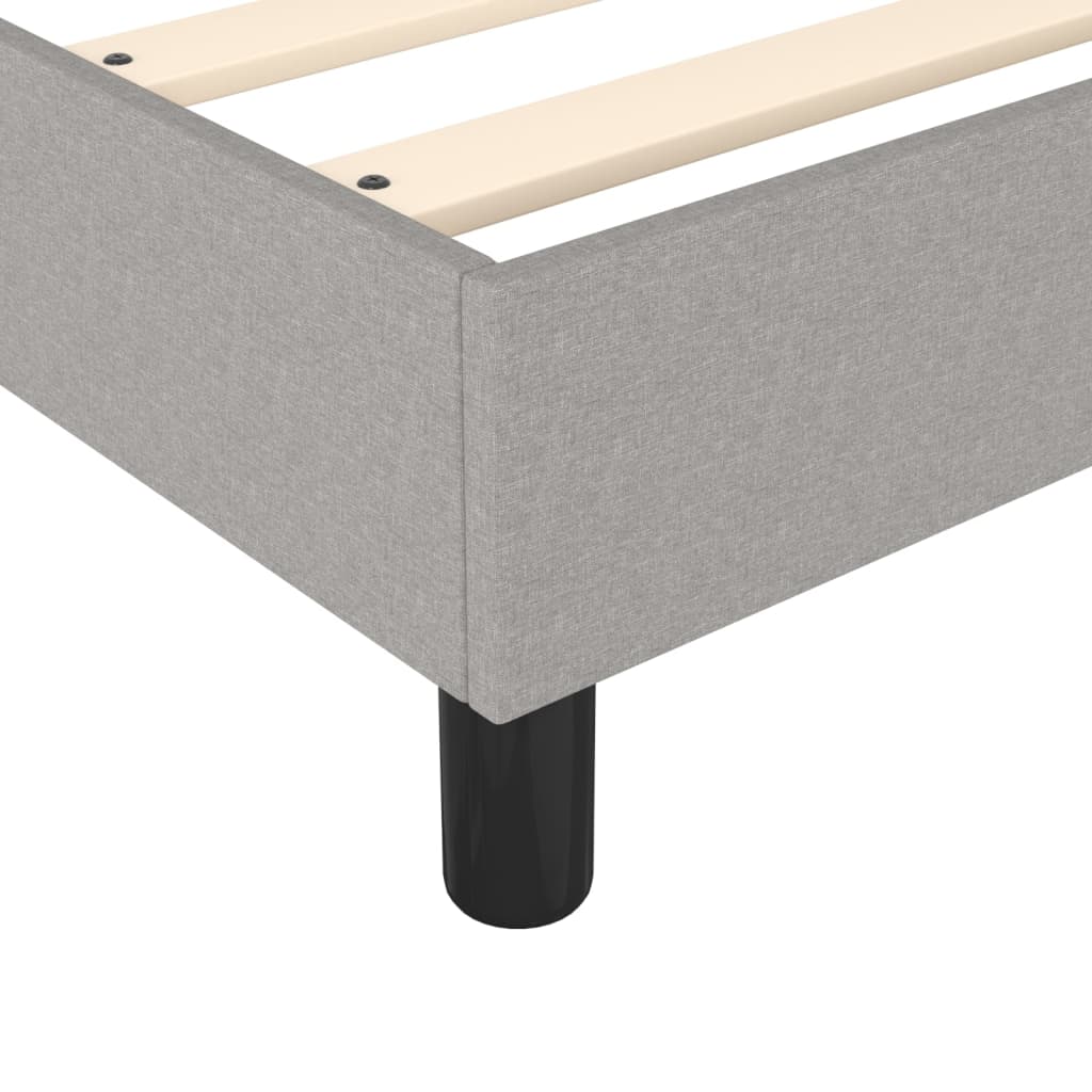 Sommier à lattes de lit avec matelas Gris clair 90x200 cm Tissu