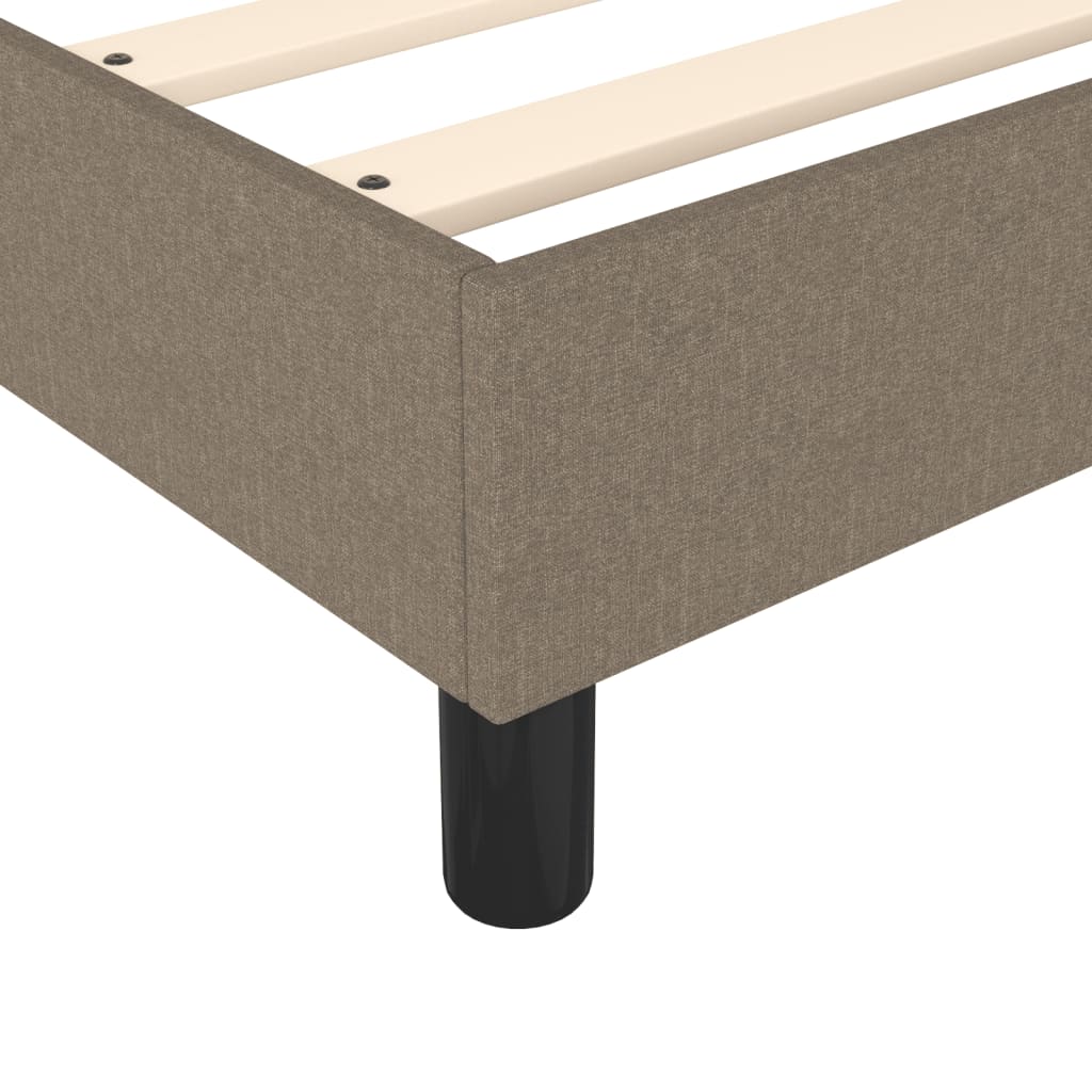 Sommier à lattes de lit avec matelas Taupe 90x200 cm Tissu