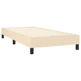 Bed slatted base with mattress Cream 90x200 cm Fabric