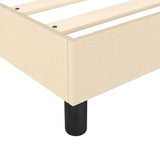 Sommier à lattes de lit avec matelas Crème 90x200 cm Tissu