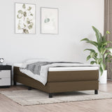 Slatted bed base with mattress Dark brown 100x200 cm