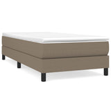 Sommier à lattes de lit avec matelas Taupe 100x200 cm Tissu