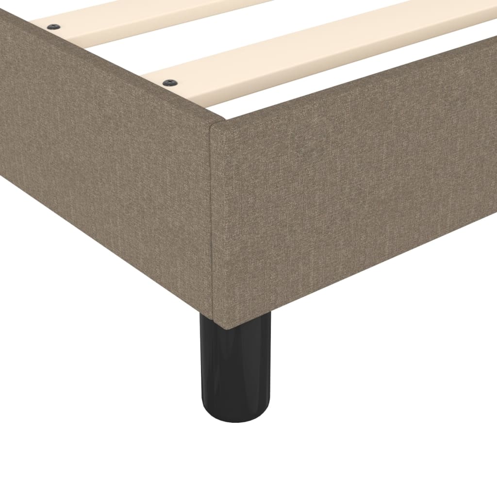 Sommier à lattes de lit avec matelas Taupe 100x200 cm Tissu