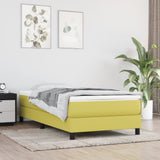 Slatted bed base with mattress Green 100x200 cm Fabric