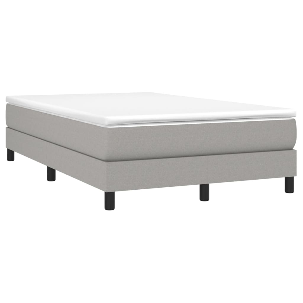 Sommier à lattes de lit avec matelas Gris clair 120x200cm Tissu