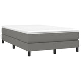 Sommier à lattes de lit avec matelas Gris foncé 120x200cm Tissu