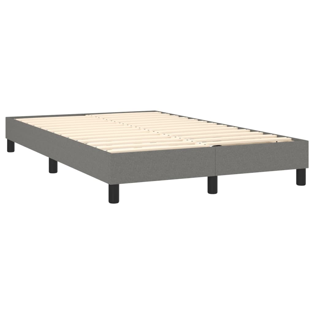 Sommier à lattes de lit avec matelas Gris foncé 120x200cm Tissu