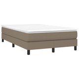 Slatted bed base with mattress Taupe 120x200 cm Fabric