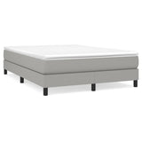 Sommier à lattes de lit avec matelas Gris clair 140x190cm Tissu