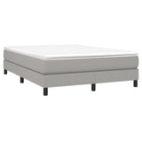 Sommier à lattes de lit avec matelas Gris clair 140x190cm Tissu