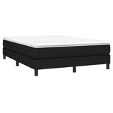 Sommier à lattes de lit avec matelas Noir 140x190 cm Tissu