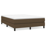 Slatted bed base with mattress Dark brown 140x190 cm